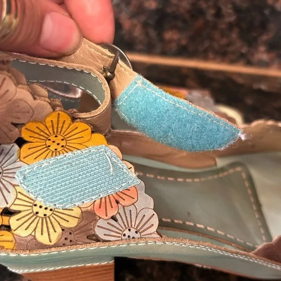 Spring Step L'Artiste Women's Avnia Ankle Strap Shoe teal Multi EU 39/ U… - Picture 10 of 11